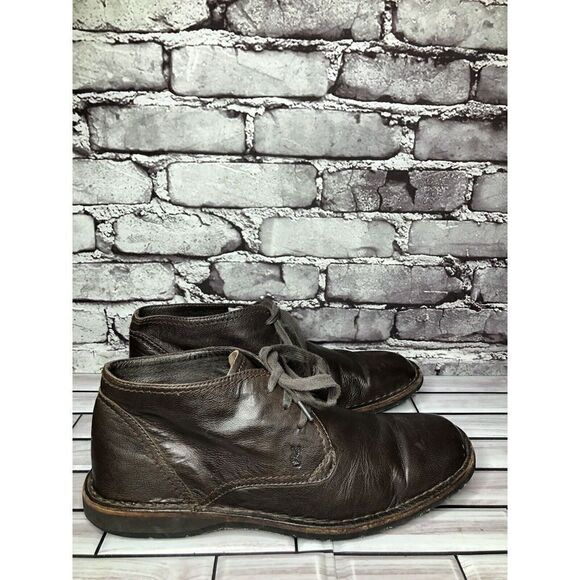 John Varvatos Brown Leather Hipster Chukka LaceUp Ankle Boots Men Sz 10M US/43EU - Picture 6 of 16